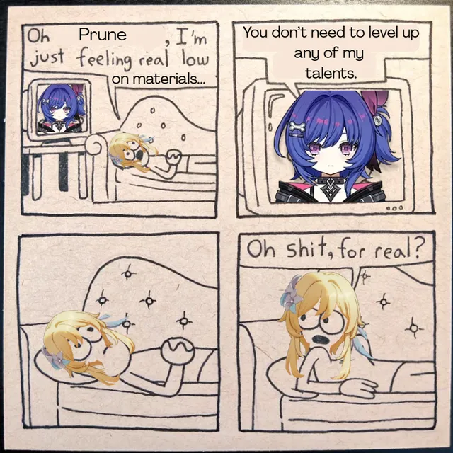 Featured image of post After not pre-farming anything for Prune and using all my resin on Nicole, I got a really nice surprise when looking at Prune’s talent priorities