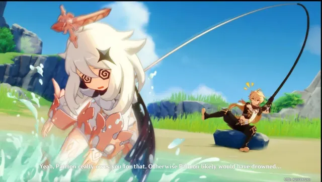 Featured image of post Can we talk about how weird paimon's introduction was? Because why was she drowning? Also where did the traveler get this fishing rod and learn to use it? And what were these two doing on that beach for 2 months before actually going to mondstadt?
