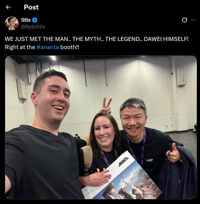 Featured image of post Da Wei apparently paid a visit to the Ananta booth in Gamescom 2026