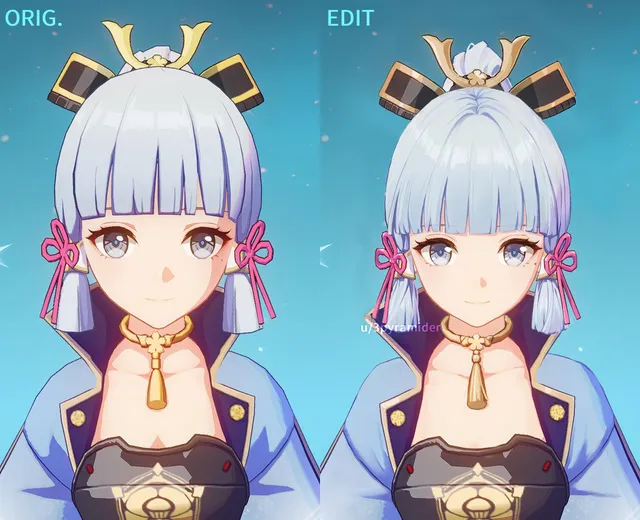 Featured image of post Edit of Ayaka to make her more similar to newer characters. Thoughts?