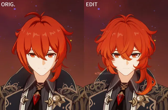 Featured image of post Edit to make Diluc look more similar to newer Genshin models. Thoughts?