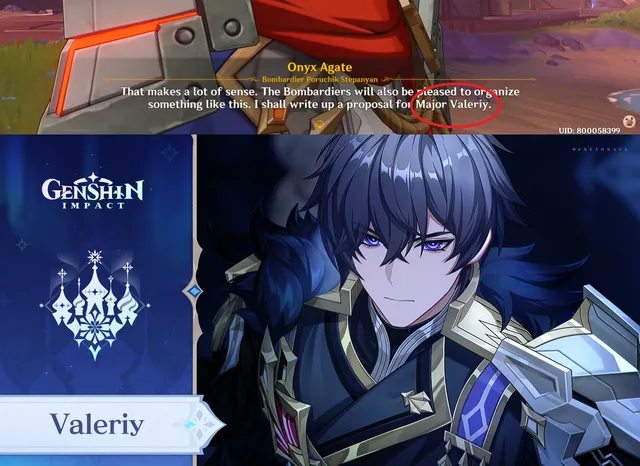 Featured image of post Fun Fact, Valeriy was teased in a previous event and was considered as a Major in the Fatui.